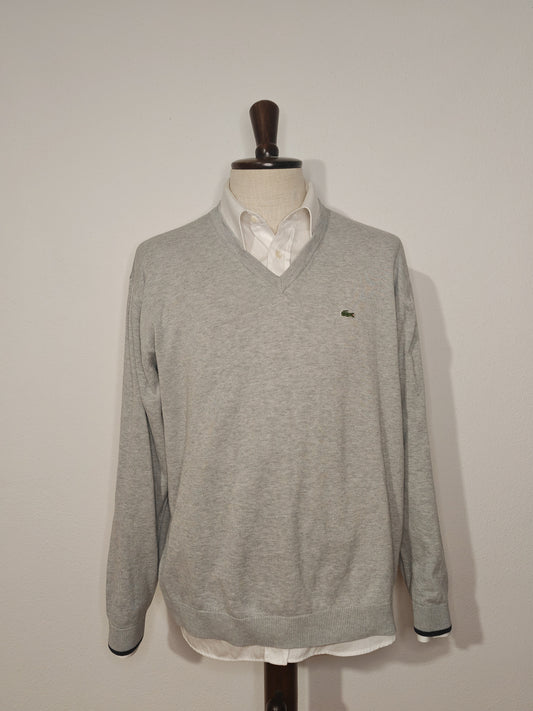 Pullover Lacoste grigio puro cotone - L/XL