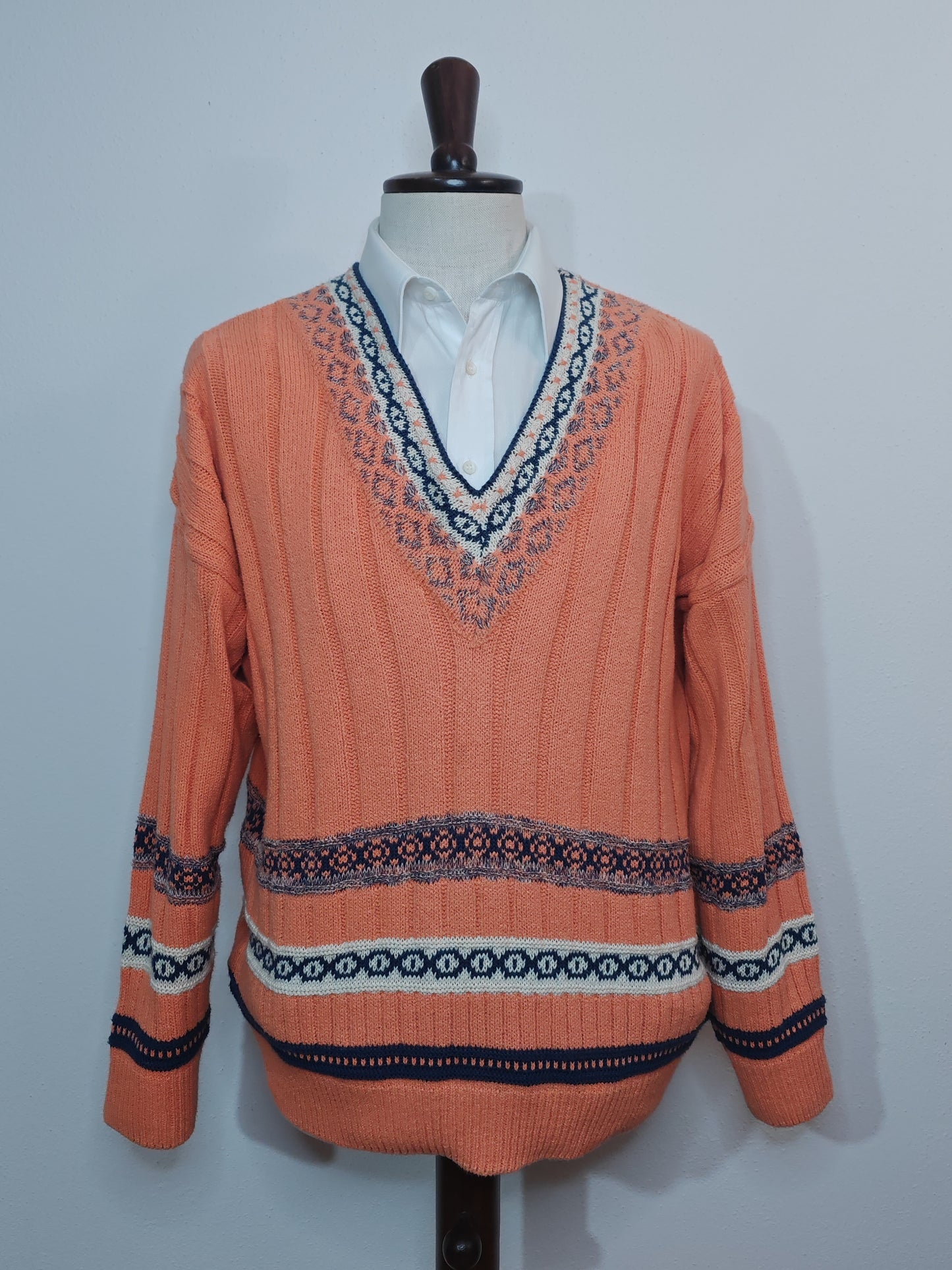 Pullover anni '70/'80 stile college - XL