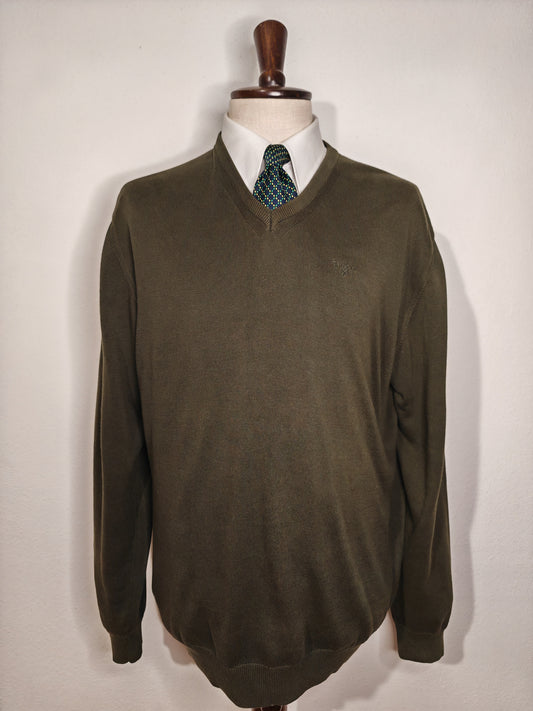 Pullover Barbour verde oliva 100% cotone - L