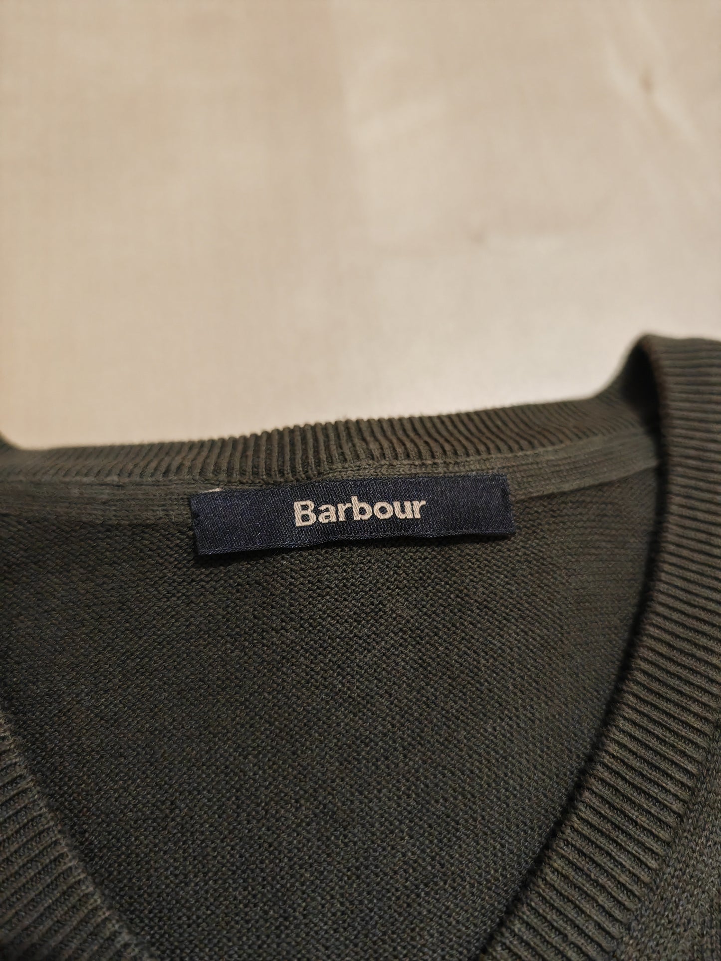 Pullover Barbour verde oliva 100% cotone - L