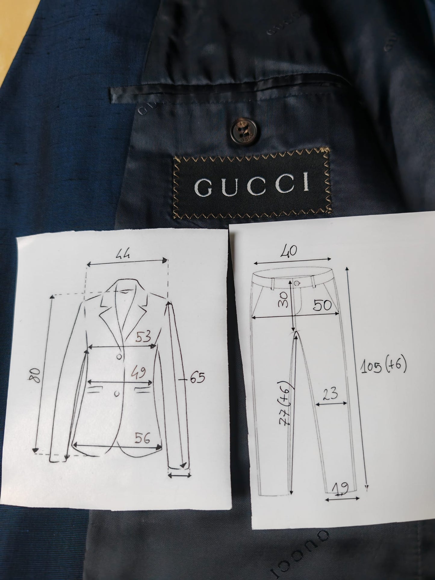 Completo Gucci anni '90 estivo misto cotone - tg. 48/50