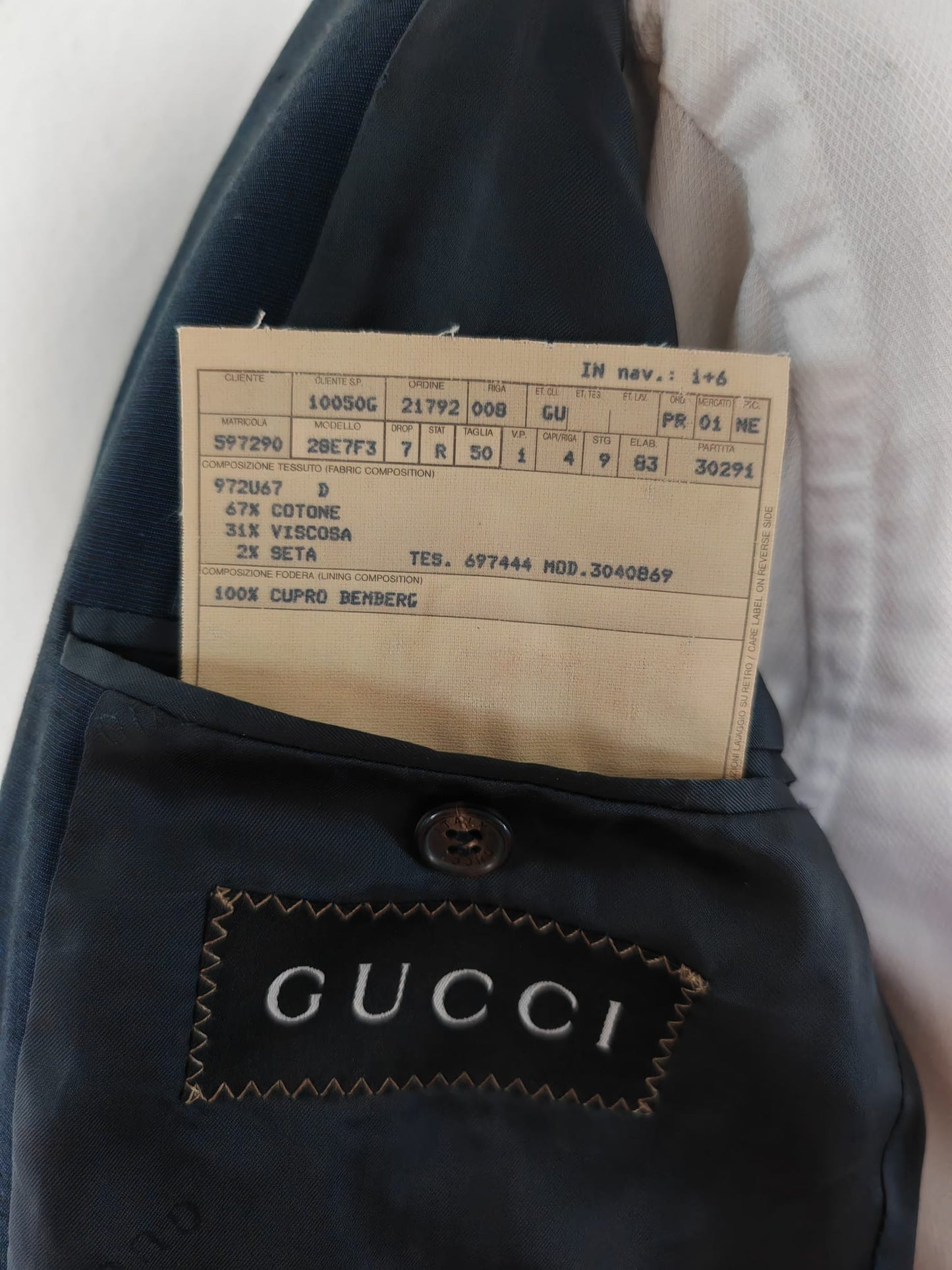 Completo Gucci anni '90 estivo misto cotone - tg. 48/50