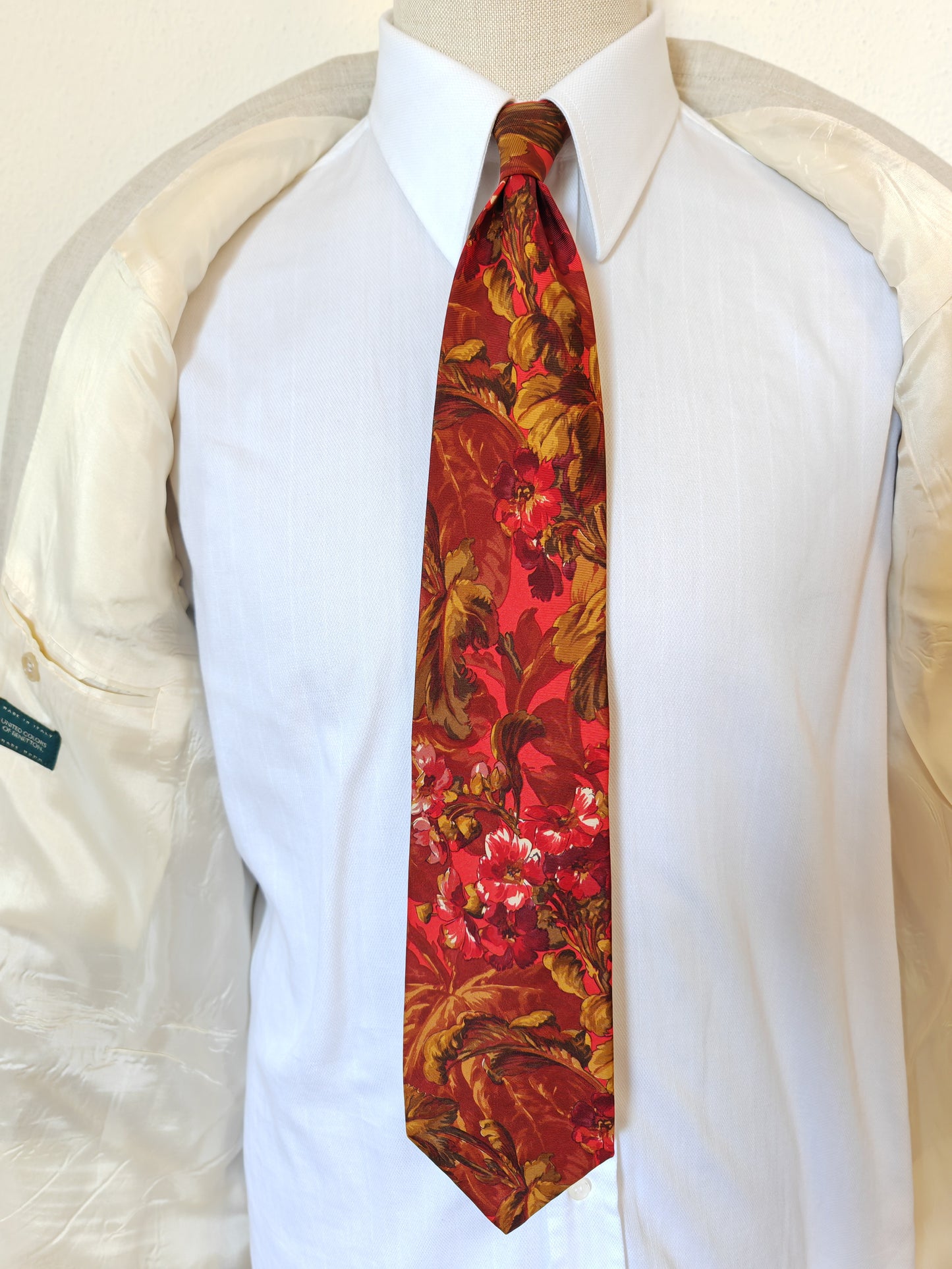 Yves Saint Laurent flowers tie