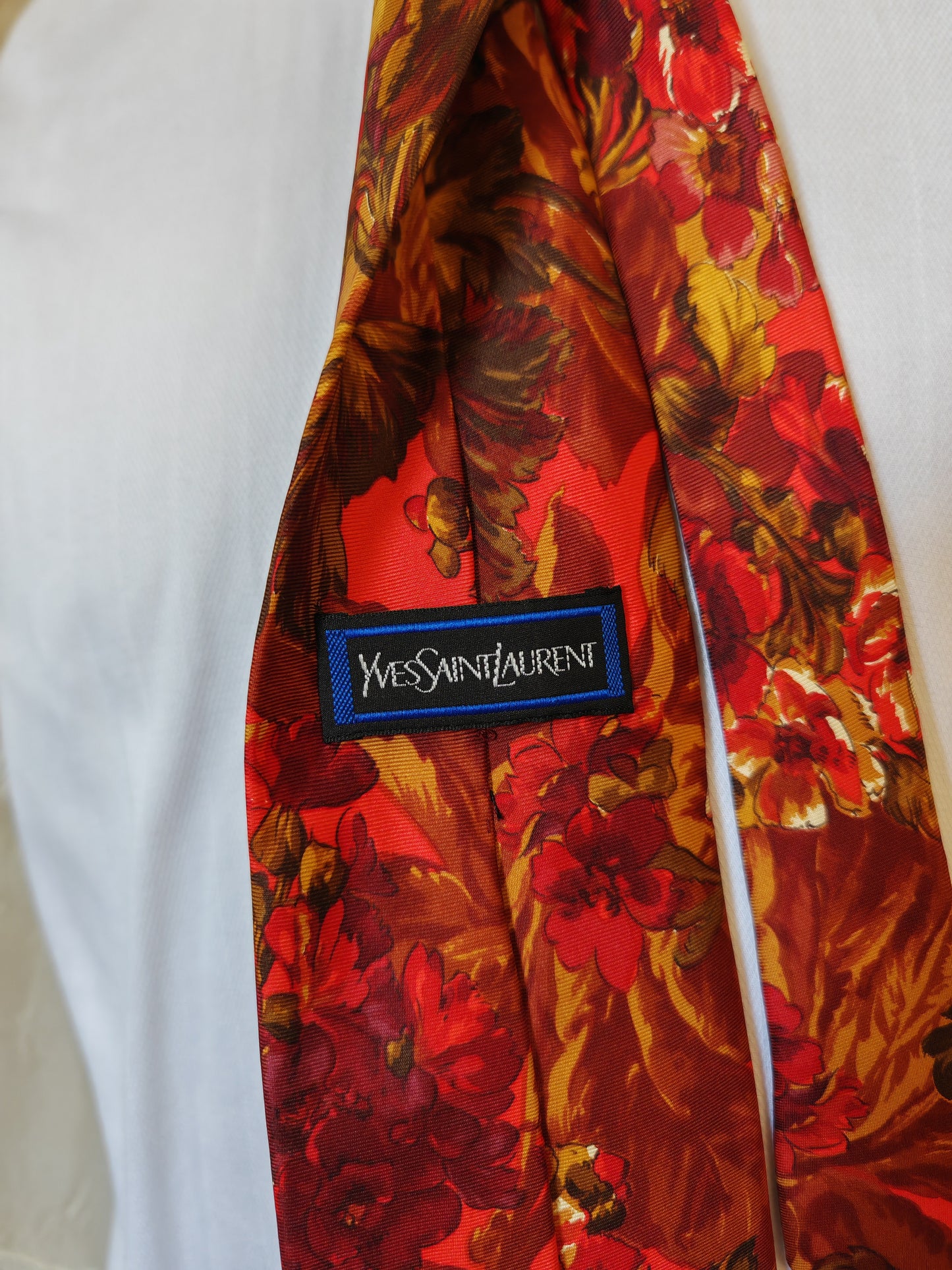 Yves Saint Laurent flowers tie