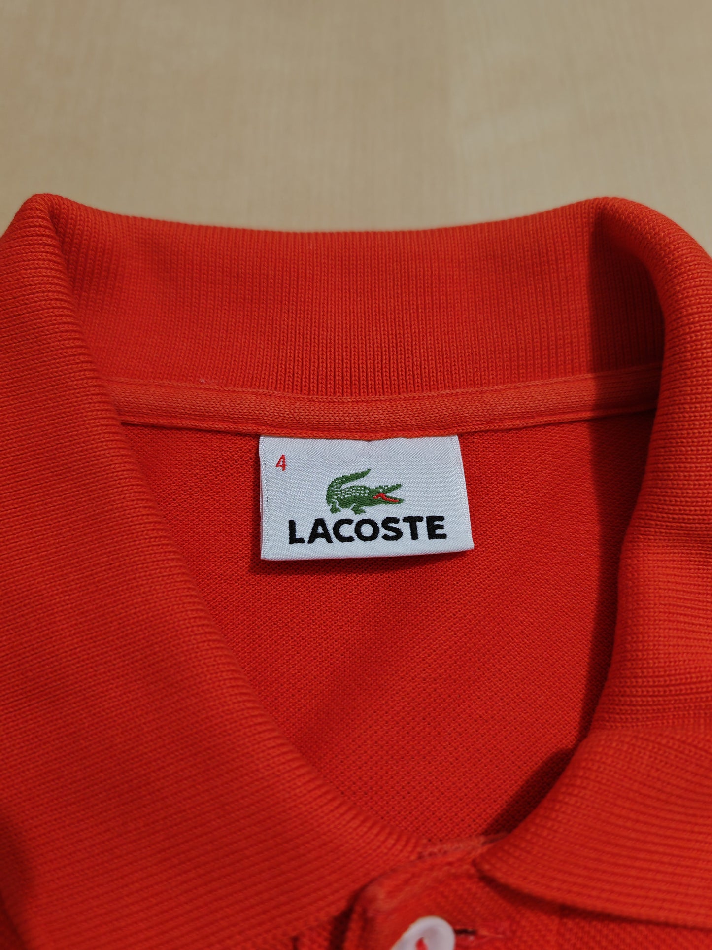 Polo Lacoste rosso aranciato, 4/M