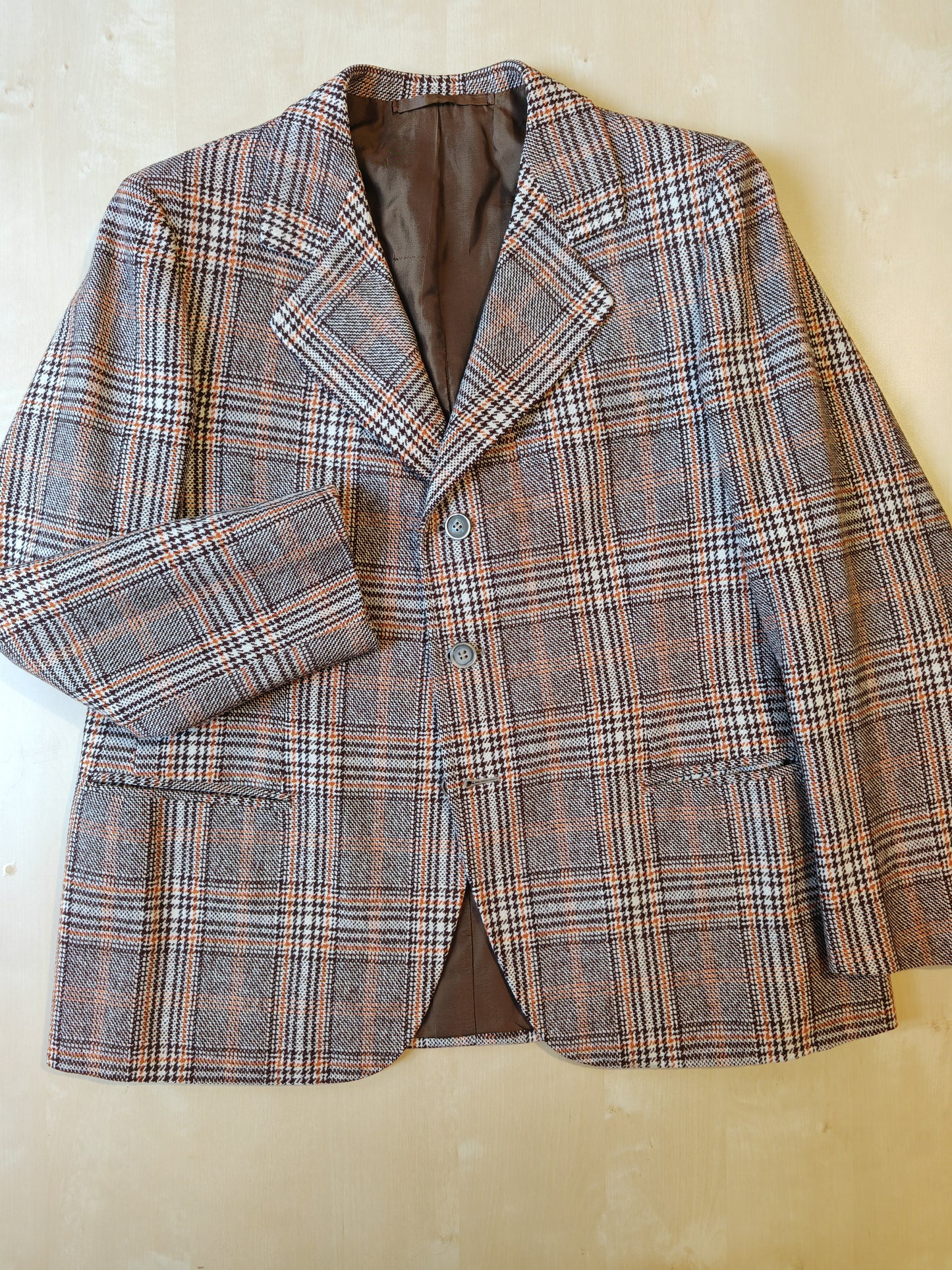 Giacca sartoriale anni '70 tweed - tg. 46/48 corta