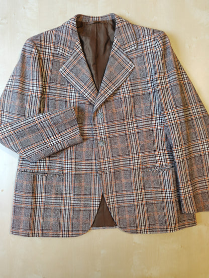 Giacca sartoriale anni '70 tweed - tg. 46/48 corta