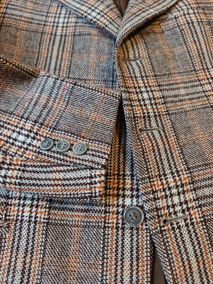 Giacca sartoriale anni '70 tweed - tg. 46/48 corta