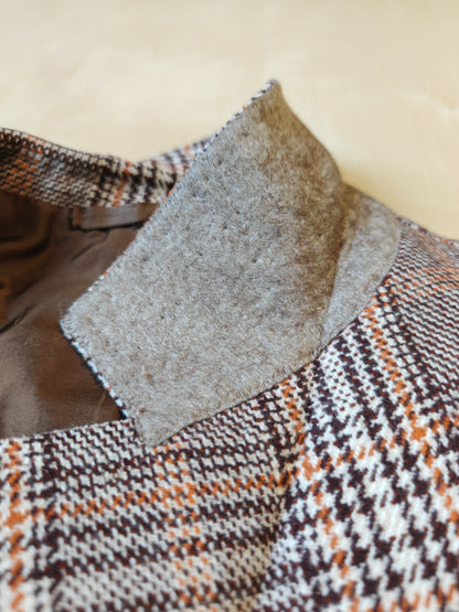 Giacca sartoriale anni '70 tweed - tg. 46/48 corta