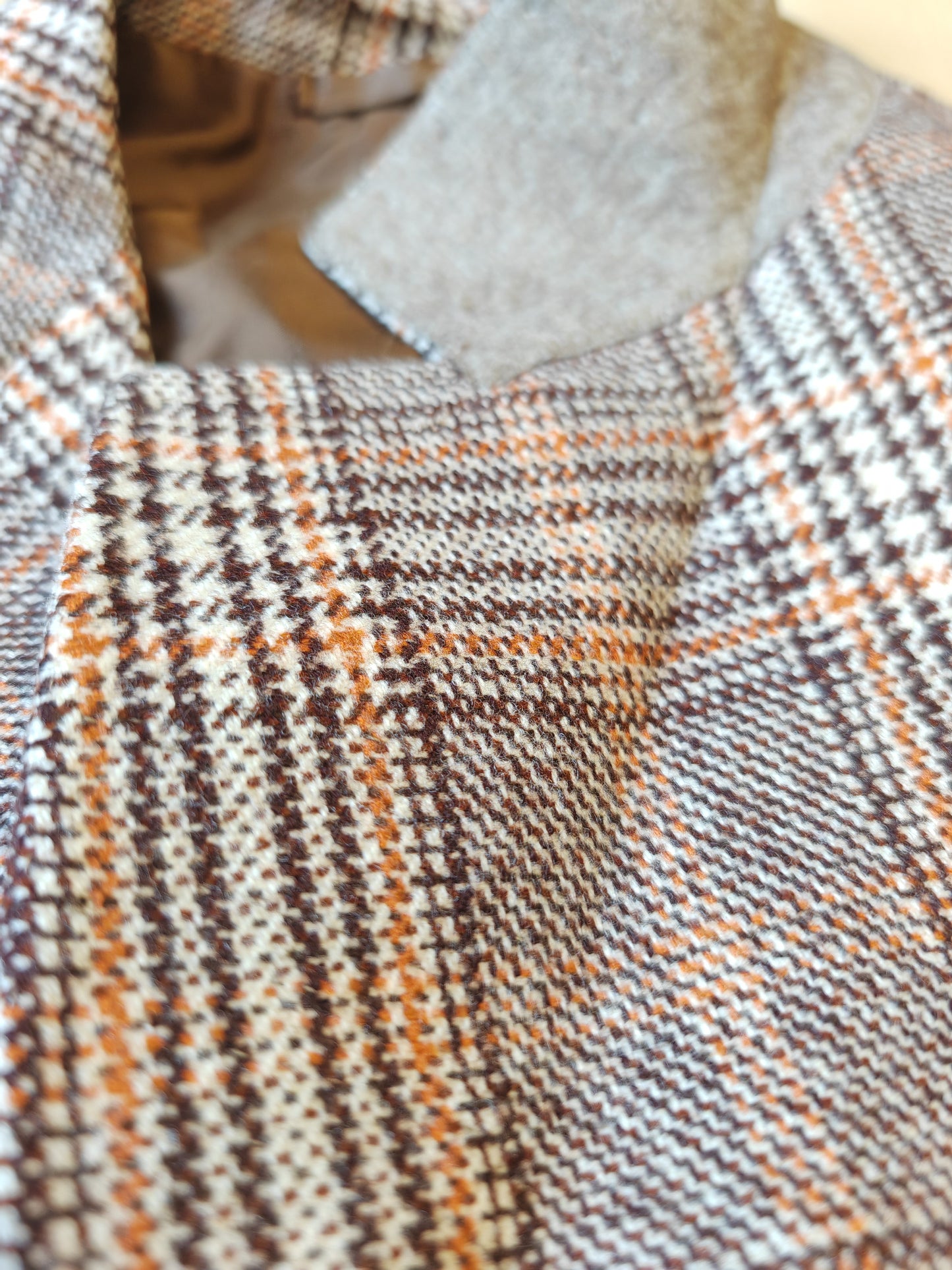 Giacca sartoriale anni '70 tweed - tg. 46/48 corta