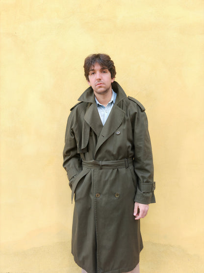 Trench Valentino anni '80 verde scuro - tg. 50-54