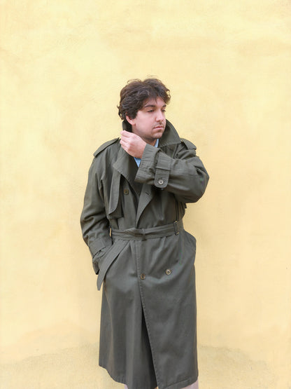 Trench Valentino anni '80 verde scuro - tg. 50-54