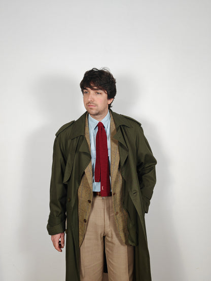 Trench Valentino anni '80 verde scuro - tg. 50-54