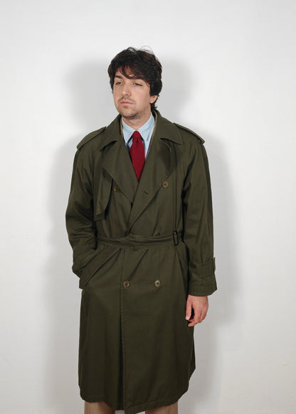 Trench Valentino anni '80 verde scuro - tg. 50-54