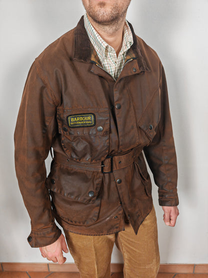 Barbour International primi anni 2000, marrone - C42/107cm