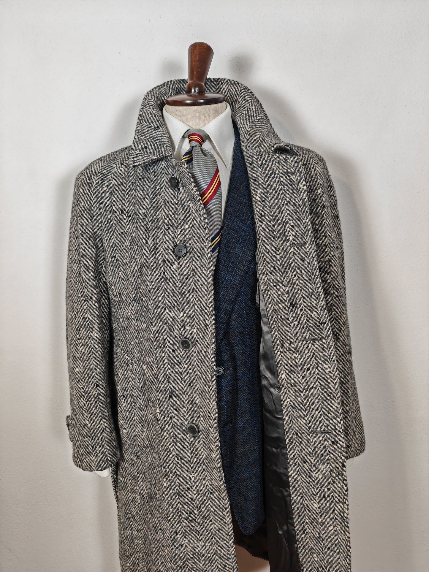 Cappotto spigato raglan anni '70/'80 - tg. 46-50