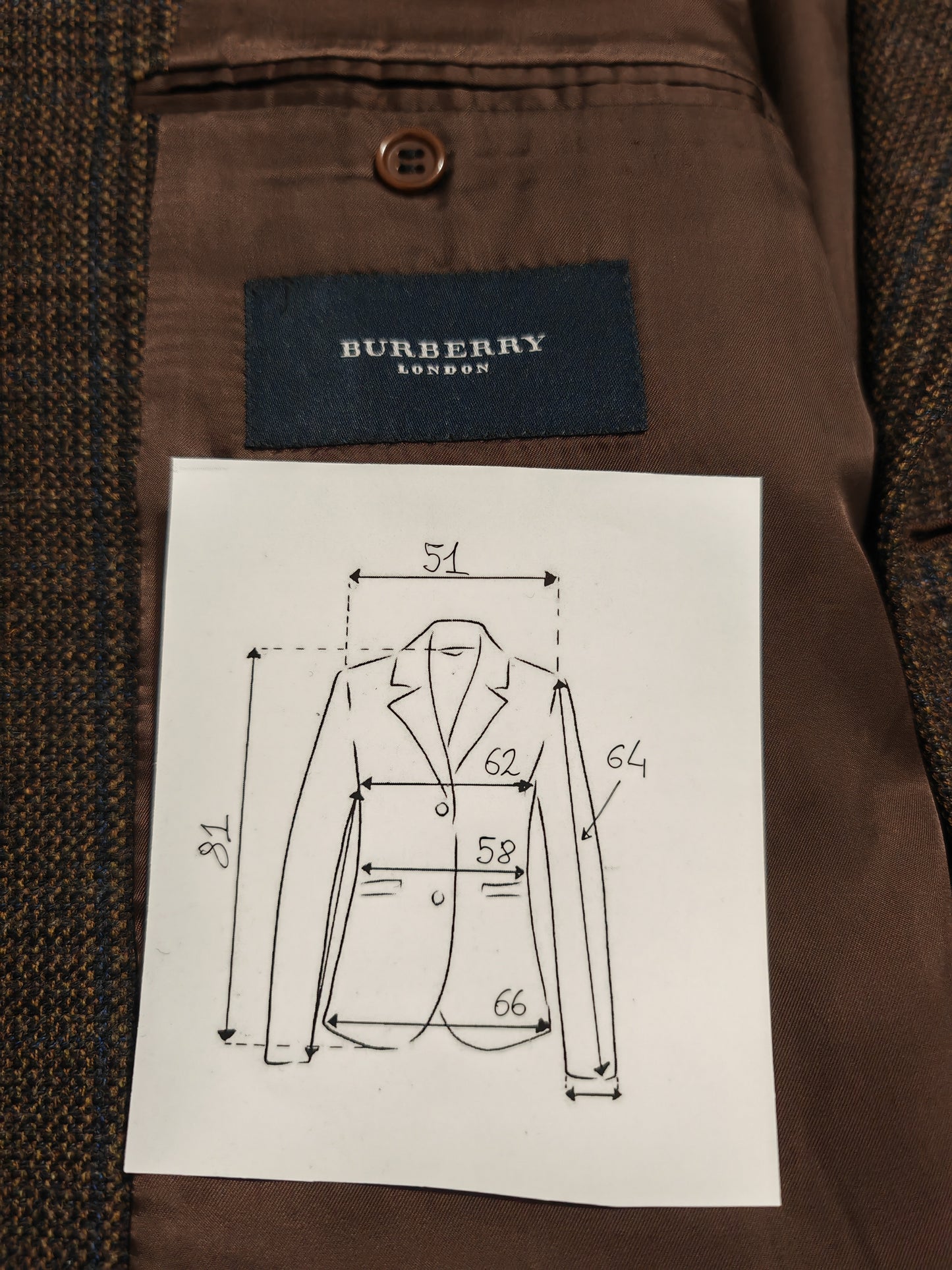 Giacca Burberry in hopsack principe di Galles - tg. 58