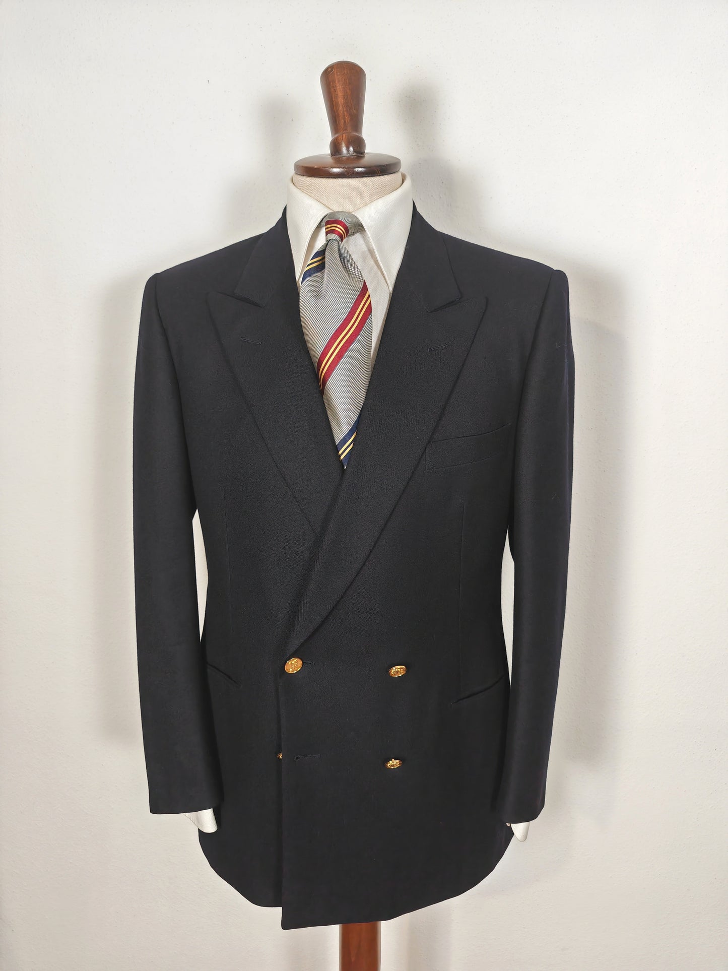 Blazer Burberrys doppiopetto navy anni '80 - tg. 50/52