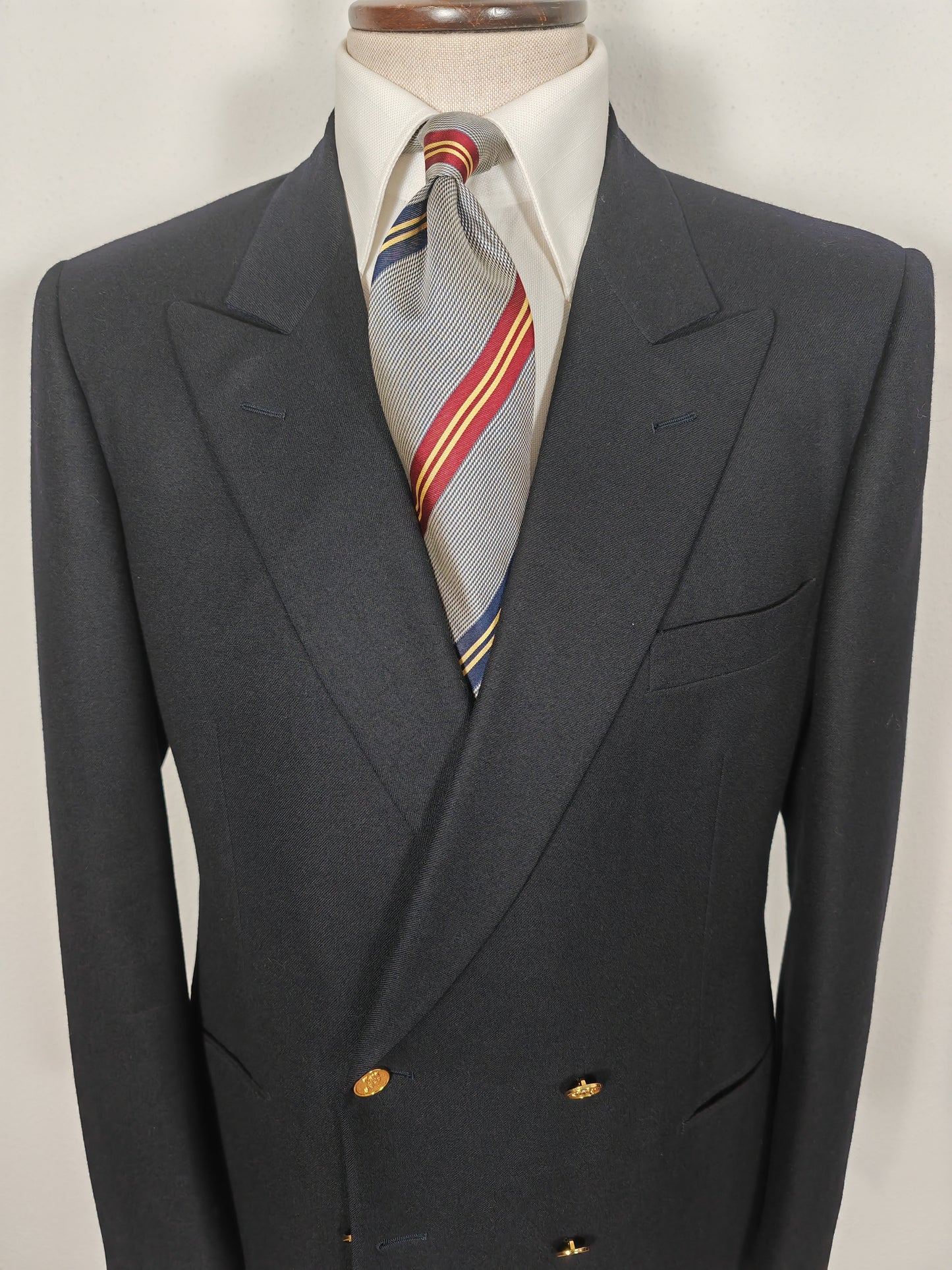 Blazer Burberrys doppiopetto navy anni '80 - tg. 50/52