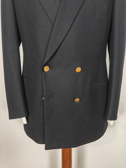 Blazer Burberrys doppiopetto navy anni '80 - tg. 50/52