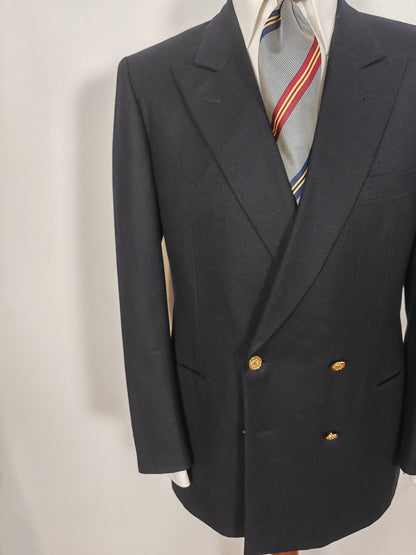 Blazer Burberrys doppiopetto navy anni '80 - tg. 50/52