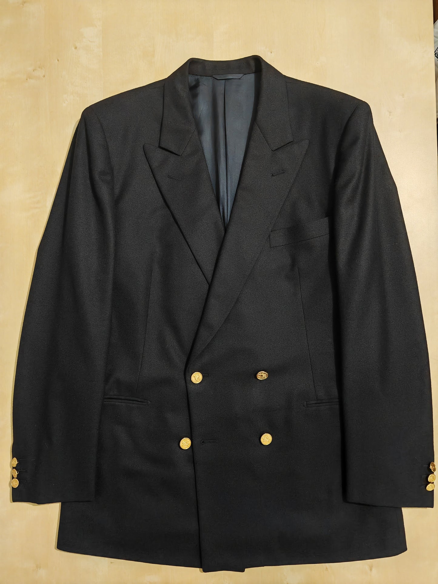 Blazer Burberrys doppiopetto navy anni '80 - tg. 50/52