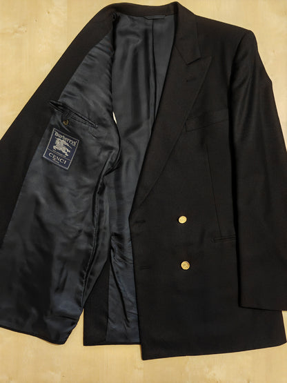 Blazer Burberrys doppiopetto navy anni '80 - tg. 50/52