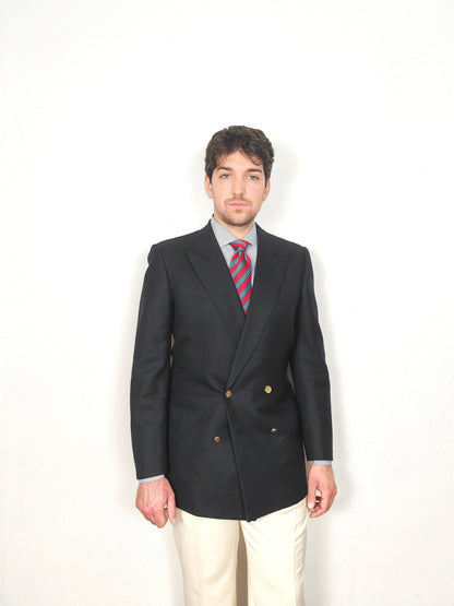 Blazer Burberrys doppiopetto navy anni '80 - tg. 50/52