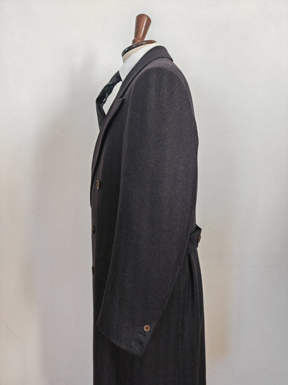 Cappotto sartoriale doppiopetto in tessuto spinato scozzese Crombie - tg. 50