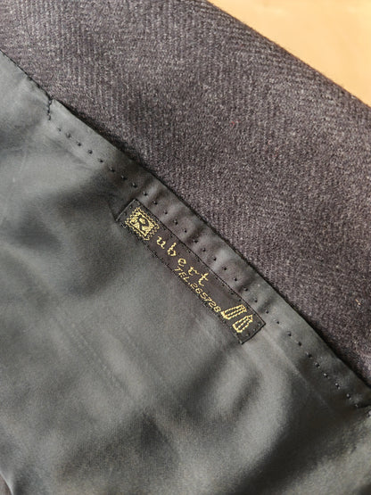 Cappotto sartoriale doppiopetto in tessuto spinato scozzese Crombie - tg. 50