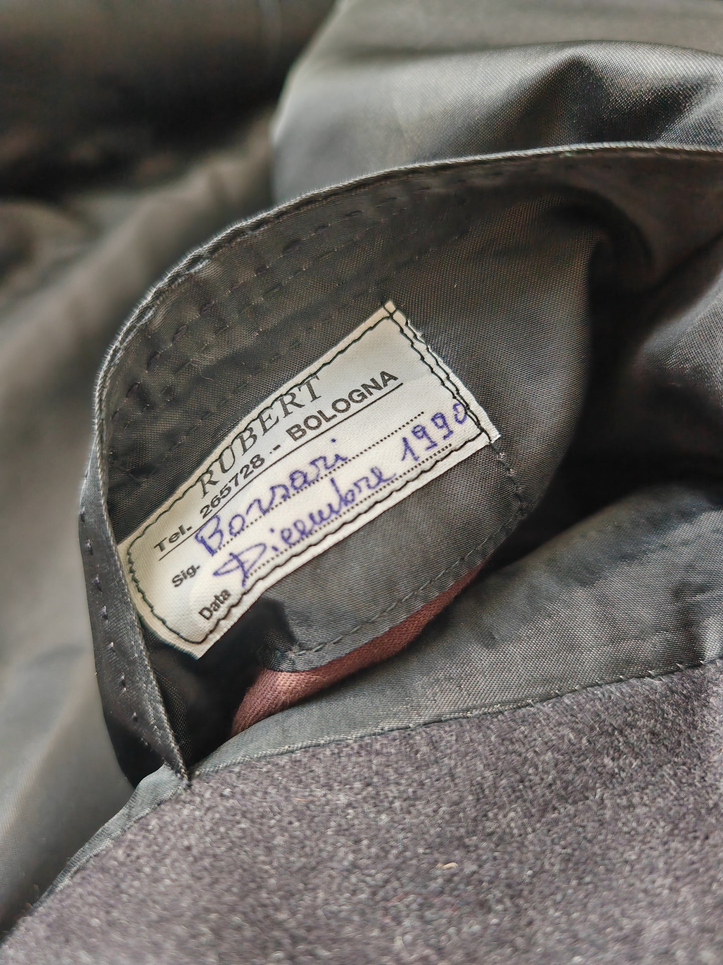 Cappotto sartoriale doppiopetto in tessuto spinato scozzese Crombie - tg. 50