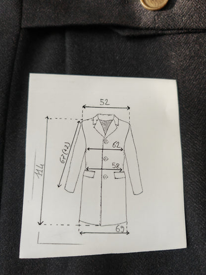 Cappotto sartoriale doppiopetto in tessuto spinato scozzese Crombie - tg. 50