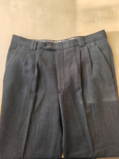Pantalone grigio in twill di lana anni '80 - tg. 48