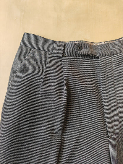 Pantalone grigio in twill di lana anni '80 - tg. 48