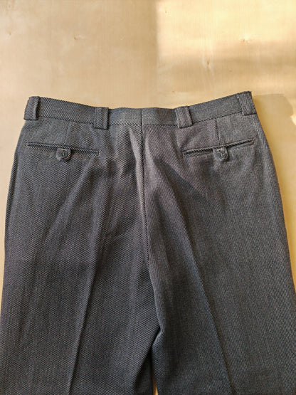Pantalone grigio in twill di lana anni '80 - tg. 48