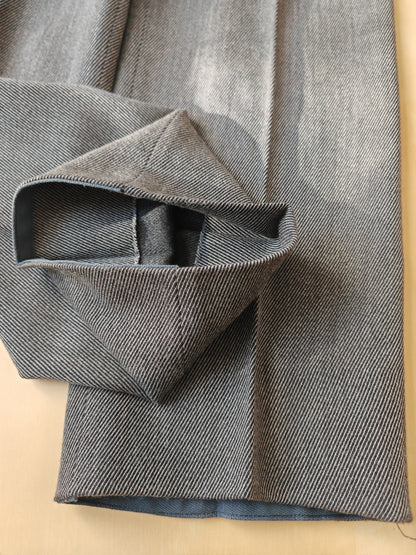 Pantalone grigio in twill di lana anni '80 - tg. 48