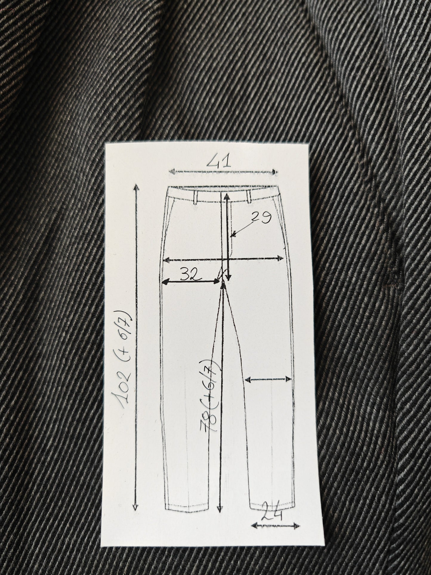 Pantalone grigio in twill di lana anni '80 - tg. 48