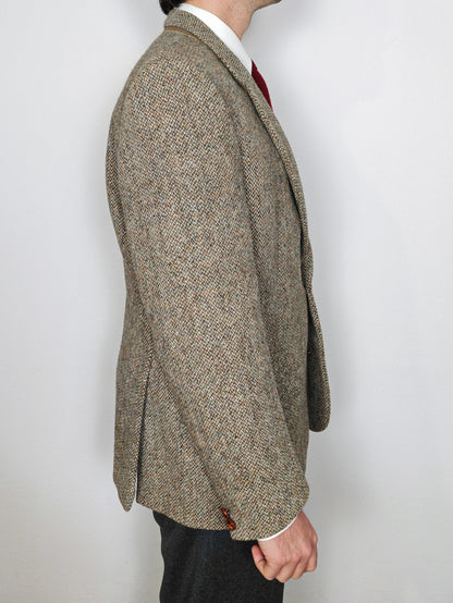 Giacca in Harris Tweed di confezione inglese anni '80 - tg. 52