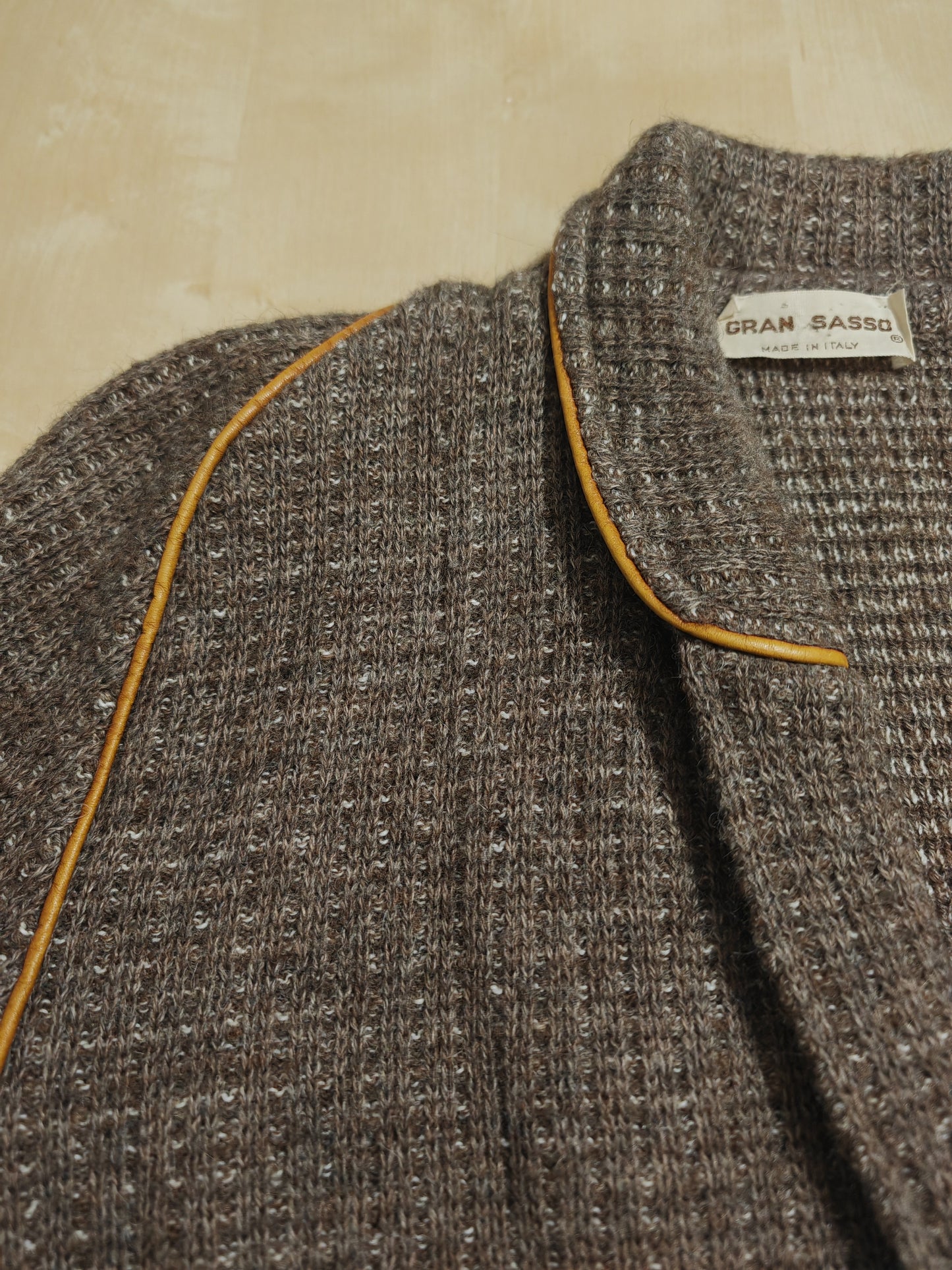 Cardigan doppiopetto anni '70 Gran Sasso in misto alpaca e lana - M/L