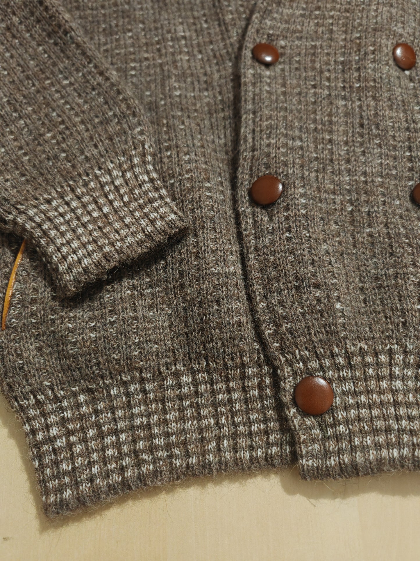 Cardigan doppiopetto anni '70 Gran Sasso in misto alpaca e lana - M/L