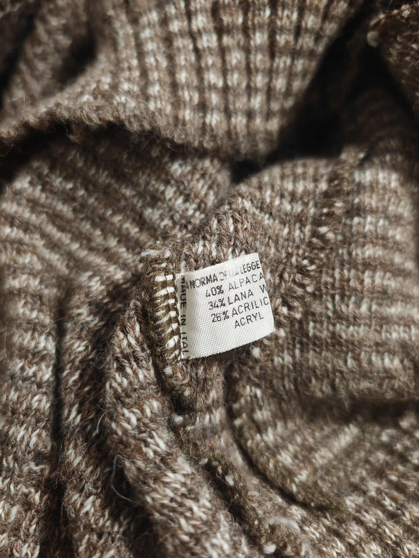 Cardigan doppiopetto anni '70 Gran Sasso in misto alpaca e lana - M/L