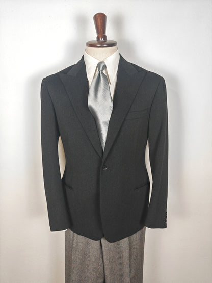 Giacca sartoriale anni '50/'60 in flanella grigio antracite - tg. 46