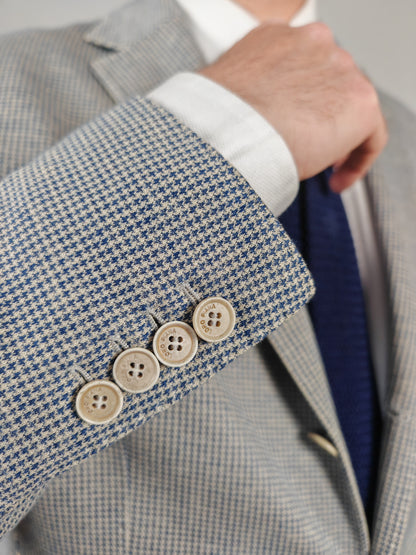 Giacca Loro Piana in jersey cotone e lino pied-de-poule - tg. 50