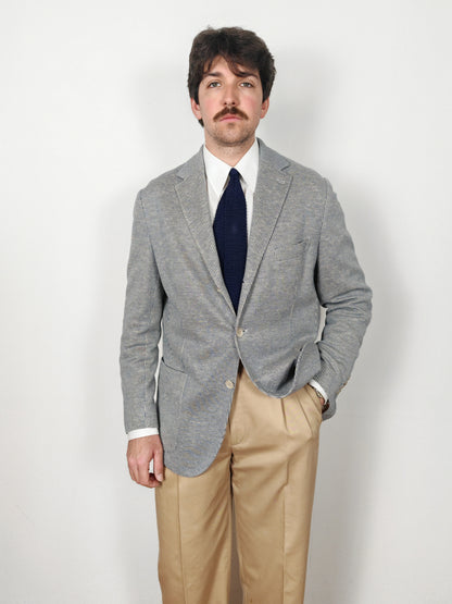 Giacca Loro Piana in jersey cotone e lino pied-de-poule - tg. 50