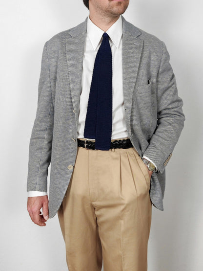 Giacca Loro Piana in jersey cotone e lino pied-de-poule - tg. 50