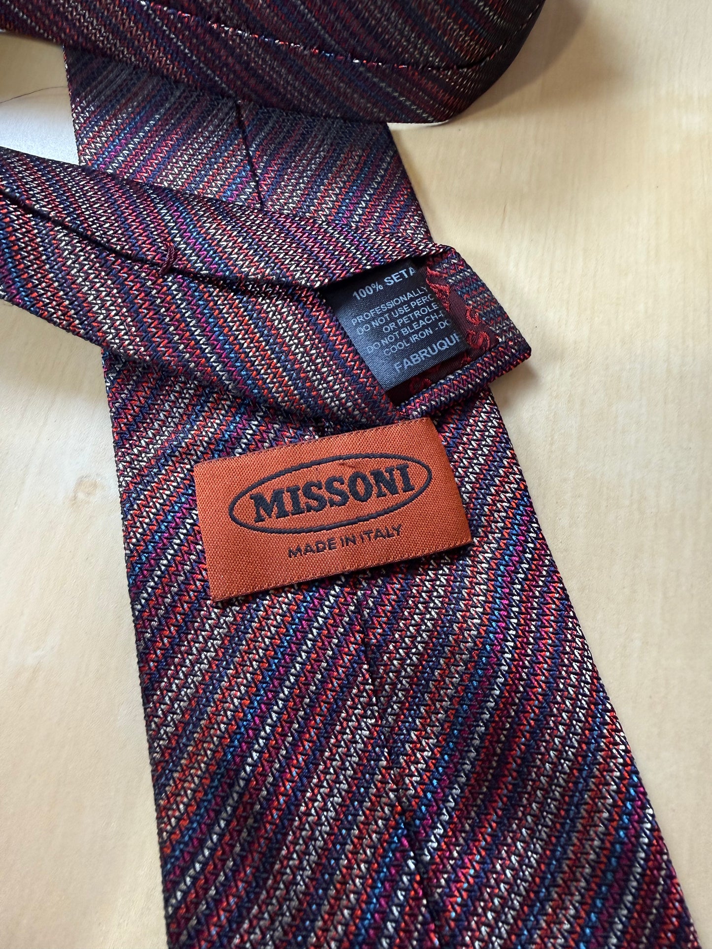 Cravatta Missoni righe multicolore