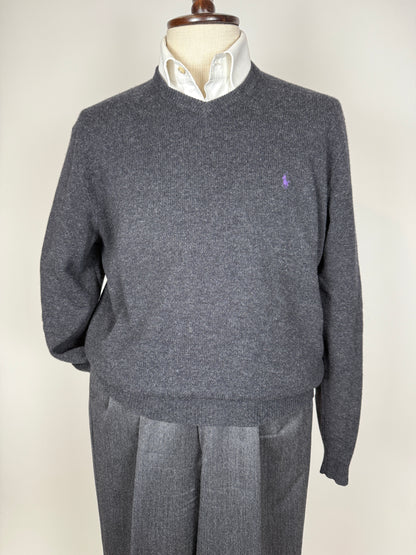 Pullover Ralph Lauren pura lana antracite - L