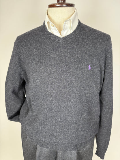 Pullover Ralph Lauren pura lana antracite - L