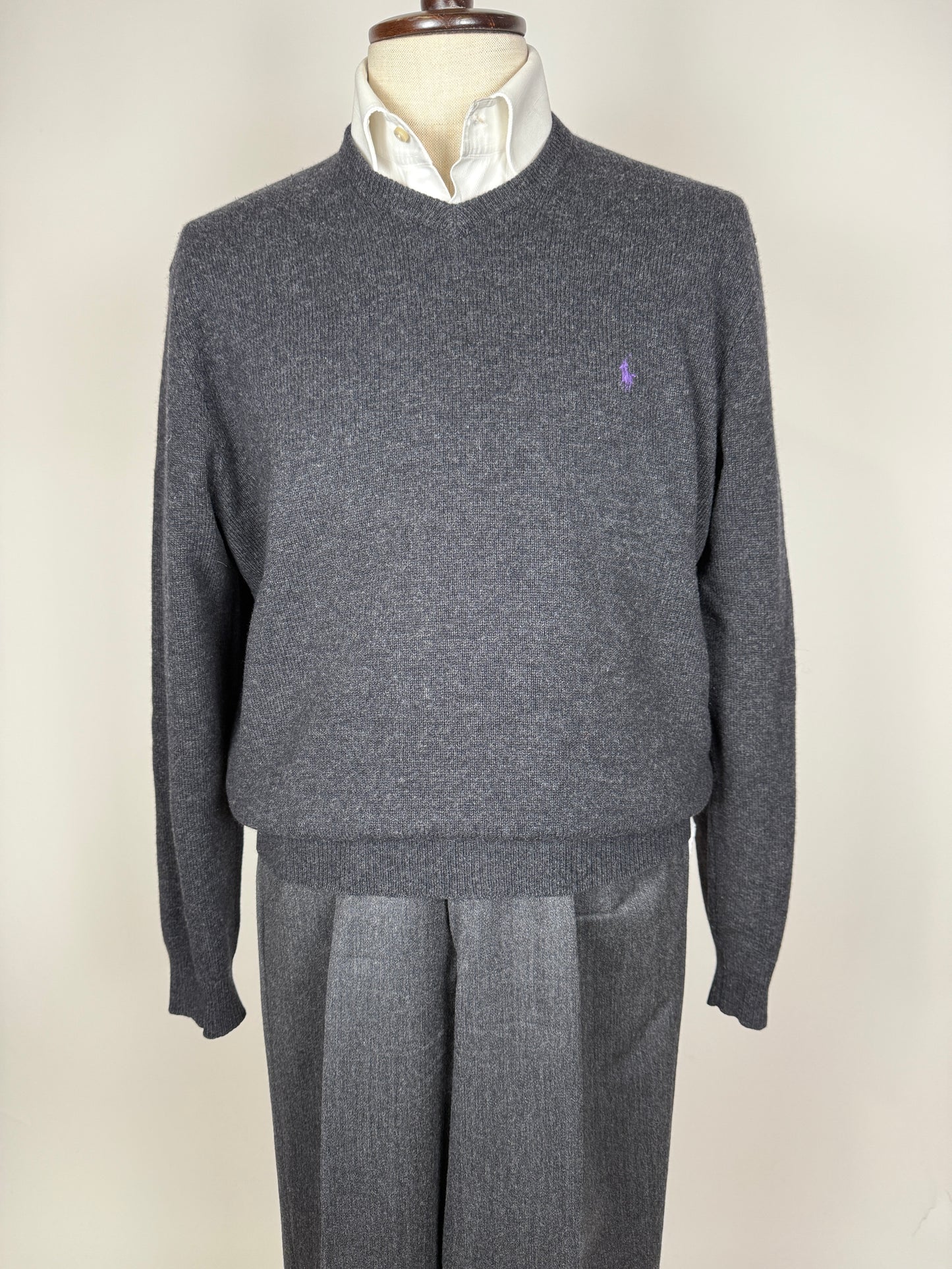 Pullover Ralph Lauren pura lana antracite - L