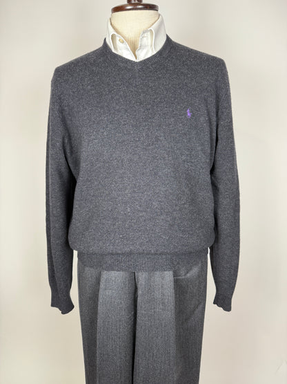 Pullover Ralph Lauren pura lana antracite - L